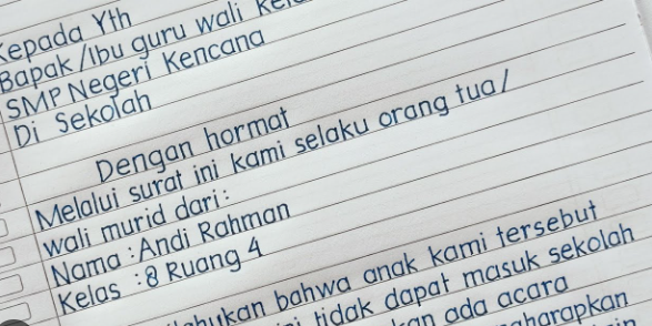 Cara Membuat Surat Izin Sekolah