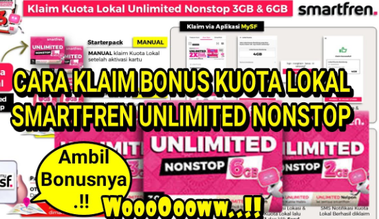 Cara Klaim Bonus Kuota Smartfren 6GB