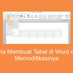 Membuat Tabel di Word Dan Momodifikasinya