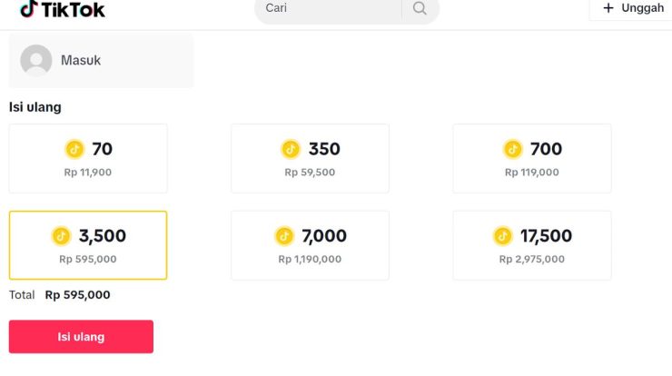 beli koin tiktok