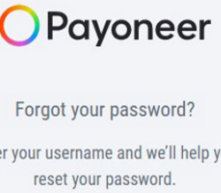 Reset Password Di Payoneer